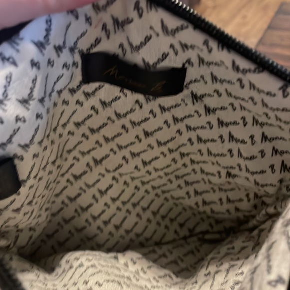 Mona B Canvas Leather Crossbody Purse Shoulder Bag - Picture 6 of 9